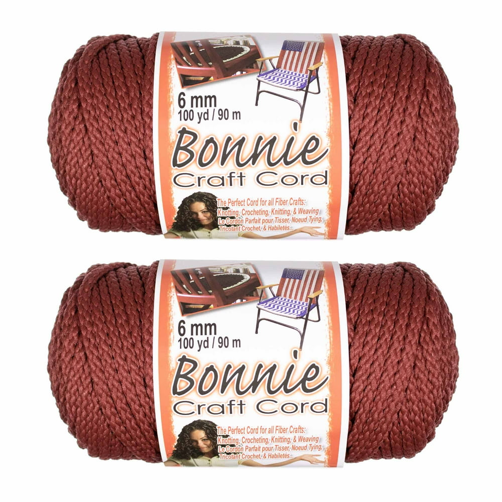 2 Pack Bonnie Macrame Cord 6mm 100 yd Lengths Various Colors