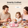 thumbnail image 5 of Chocolate Melting Pot, 110V 2 Pots Electric Chocolate Melting Warming Pot Candy Melts Pot Mini Fondue Fountain Pot Kit with 2 Gears Smart Temp Control for Home Kitchen Living Room Coffee Shops, 5 of 9
