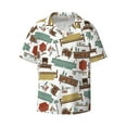 thumbnail image 6 of Kdxio Men's Hawaiian Shirt for Men Short Sleeve Shirt Art Of Living Summer Casual Holiday Beach Button Down T-Shirts, 6 of 7
