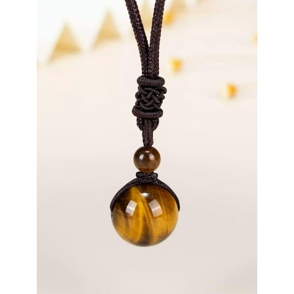 QQTDFG Tiger Eye Design Stone Pendant Necklace Jewelry for Women Gift for Her Necklace-default