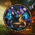 thumbnail image 4 of Fourth-Wing Dragon Suncatcher Ornament, Onyx Storm Brave the Dark Suncatcher, Book Lover, Xaden Riorson Suncatcher, 4 of 4