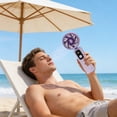 thumbnail image 4 of This Portable Five Speed Rechargeable USB Folding Handheld Fan With Digital Display Is Suitable For Schools Home And Outdoor Use, 4 of 6