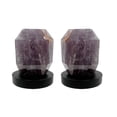 thumbnail image 3 of Bergamo Art Matte Black Brass Bathroom Faucet with Purple Amethyst Handles, 3 of 6