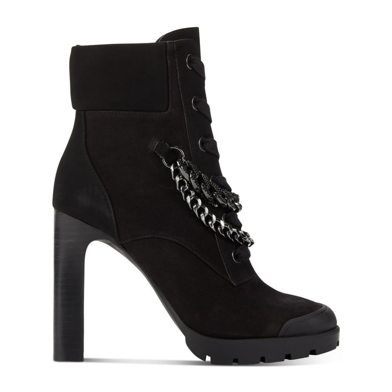 Karl lagerfeld paris sophia leather block heel shop booties