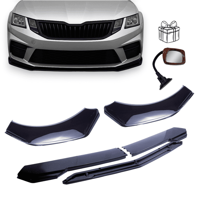 Lip Delantero 4pz Universal Negro Deportivo Faldon Spoiler negro