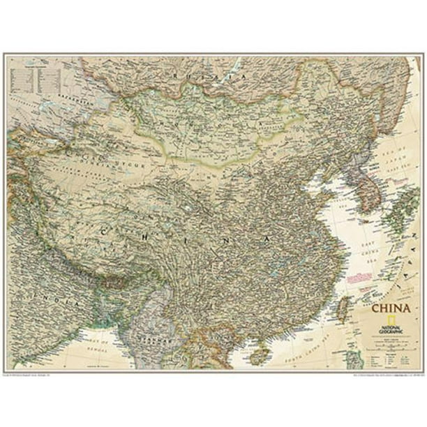 National Geographic Cartes RE01020487 Chine Exécutif Laminé