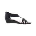 thumbnail image 2 of Charter Club Womens GINIFUR2 Faux Leather Zipper Wedge Sandals, 2 of 3