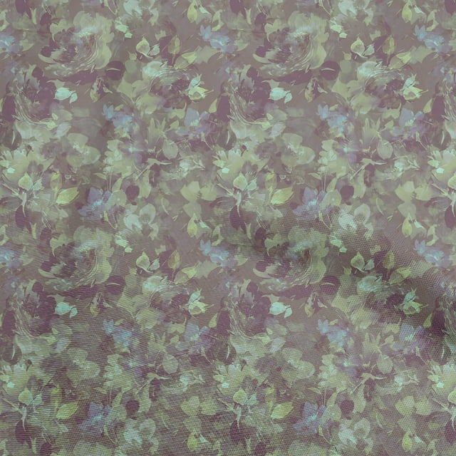 oneOone Rayon Dusty Gray Fabric Abstract Floral Fabric For Sewing Printed Craft Fabric By The Yard 56 Inch Wide