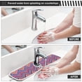 thumbnail image 4 of Tribal Ethnic Purple Sink Splash Guard for Faucet 2 Packs Faucet Absorbent Mats, Indian Zig Zag Wave Faucet Handle Drip Catcher Quickly Drying Mat for Kitchen Counter Bathroom, 30"x5.5" RV, 4 of 7