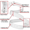 thumbnail image 5 of Falari Replacement Leather Dress Belt Strap Without Buckle Snap on Strap 33mm fit 35mm Buckle - White M, 5 of 7
