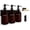 Brown, variant on Nurforta Shampoo and Conditioner Dispenser - Shower Soap Dispenser Wall Mounted - 17 fl oz Set of 3 Brown Plastic Bottles with Stainless Steel Pumps & No-Drill Adhesive Holders for Bathroom