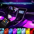 thumbnail image 3 of Iluminación interior LED para automóvil, 4 piezas 72 LED Música multicolor Iluminación interior para automóvil Kit de iluminación debajo del tablero con función activa de Sincero Hogar, 3 of 9