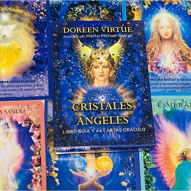 Tarot Oráculo De Los Angeles De Cristal Cartas En Español + Manual Digital (12 x 7 cm)