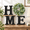 Black+Eucalyptus-9.8L" x 9.8W", variant on Wood Home Sign With Eucalyptwreath For O Decor Wall