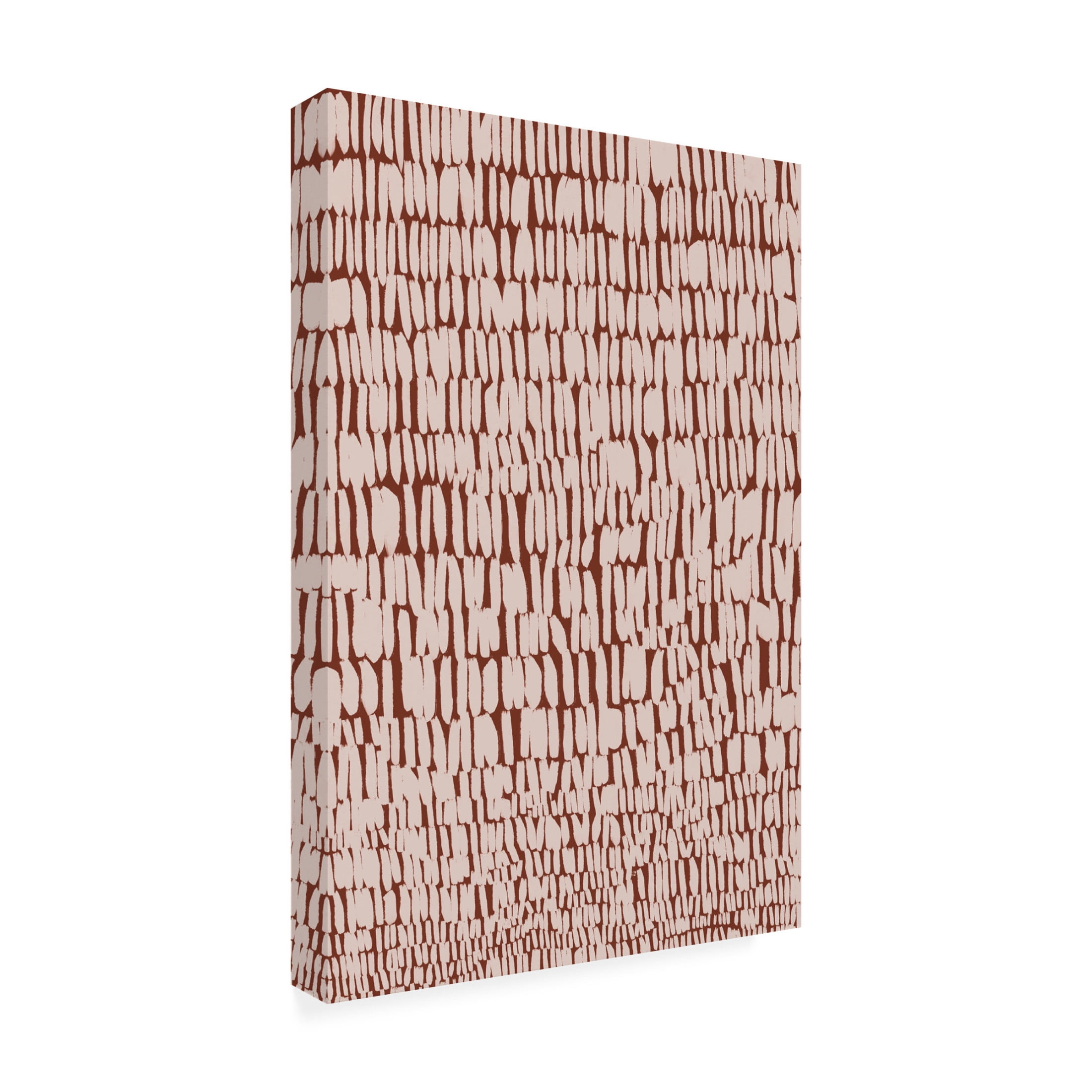 Canvas Wall Art - Treechild 'Short Beige Strokes Pattern' Wall Art for Living Room, Bedroom, or Office D?cor by Trademark Fine Art - 12 x 19 Inches