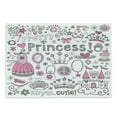 thumbnail image 1 of Cartoon Cutting Board, Tale Cartoon Tiara Crown Notebook Doodle Design Sketch Illustration, Decorative Tempered Glass Cutting and Serving Board, Large Size, Grey Pink White, by Ambesonne, 1 of 1