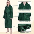 thumbnail image 2 of PAVILIA Emerald Green Women Robe Fleece Plush Soft, Fluffy Fuzzy Cozy Warm Lightweight Bathrobe, Shower Spa House Long Robe for Women, S/M, 2 of 8
