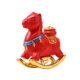 thumbnail image 1 of Figura de caballo, estatuilla, caballo balancín, escultura decorativa, adorno de mesa, resina rojo, 1 of 8