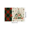 thumbnail image 3 of Christmas Linen Placemat Set Heat-Resistant Non-Slip Table Mats Holiday Dining Decor 17.72x12.99 inch, 3 of 6