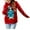 Red, variant on Herrnalise Women's Knitted Crop Tops Long Sleeved Round-neck Christmas Print Sweater Casual Pullover Top Pullover Jumper Sweaters