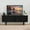 Black, variant on 60" TV Stand , Wood Entertainment Center with Storage and Shelves, 2 Sliding Tambour Doors, Mid-Century Modern (Walnut)