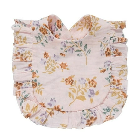 Cotton Gauze Baby Bib Newborn Feeding Bib Burp Cloths Floral Ruffle Boys Girls Nursing Saliva Towel Bandana Baby Accessories A-4-for 0-2 year