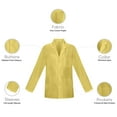 thumbnail image 4 of Panda Uniform by HeedFit Men's Lab Coat, 3 Pockets, Button Front, 31", 11XL, Yellow., 4 of 6
