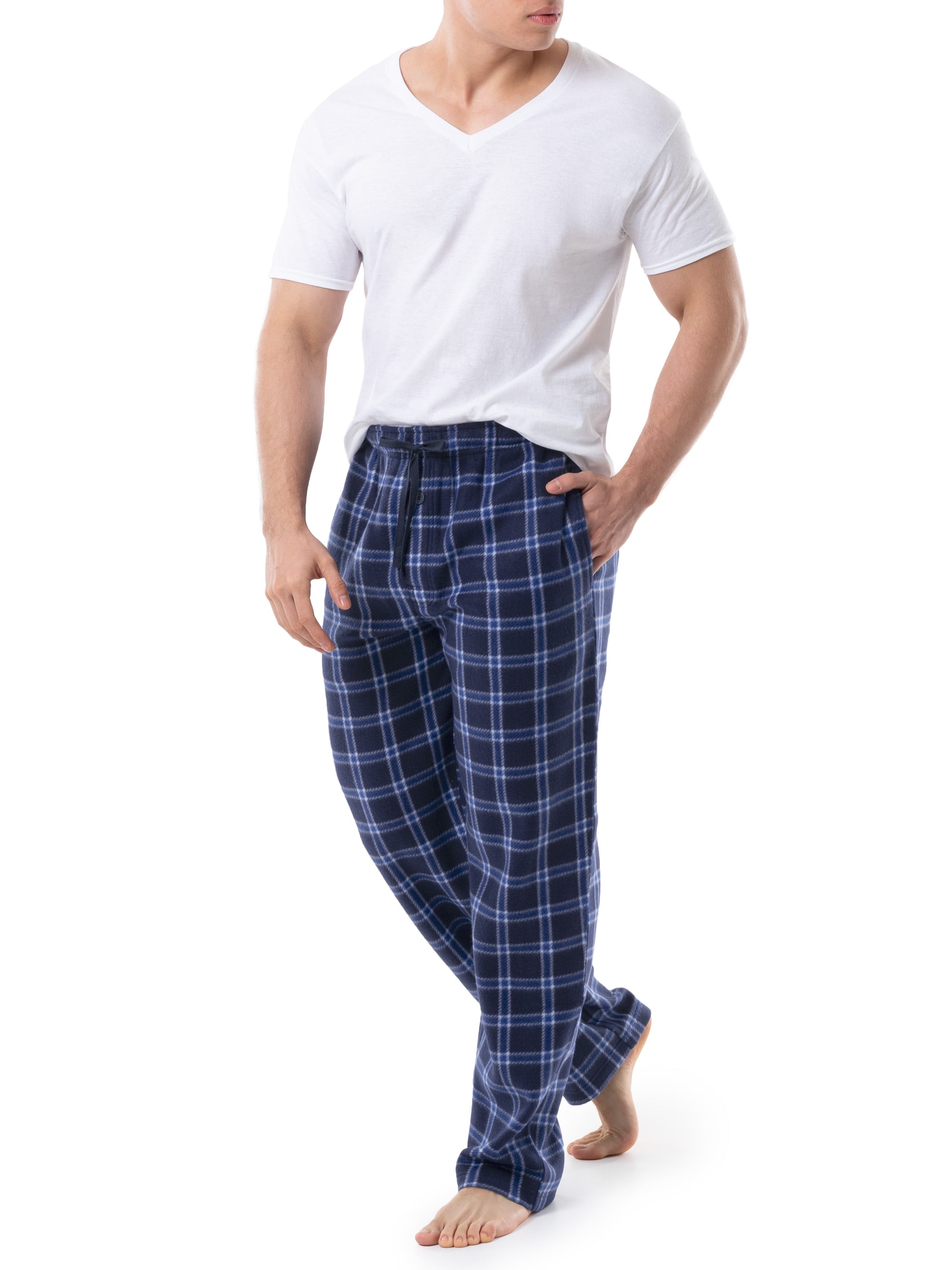 Fruit of the Loom Men's Plaid Fleece Pajama Pant 2-Pack, Sizes S-5XL