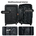 thumbnail image 6 of S-HOME 7-Pc ABS Luggage Set, 20/24/28 Inch Hardshell Spinner Suitcases & 4 Bags, 6 of 9