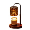 thumbnail image 2 of ANMUYUM,Candle Warmer Lamp,Log Glass Aromatherapy Candle Warmer Lamp, Adjustable Height Stepless Dimmable Melting Wax Lamp with Timer, Tortoise Glass Lampshade Wooden Base(Brown 4.72in), 2 of 6