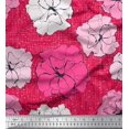 thumbnail image 1 of Soimoi Satin Silk Fabric Carnation Floral Decor Fabric Printed Yard 42 Inch Wide, 1 of 1