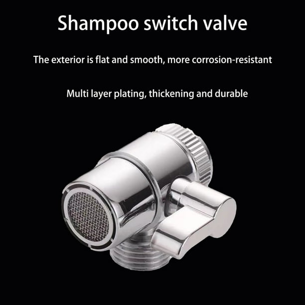 G1/2 Shower Arm Diverter Valve With Durable Adapter Fittings For Water Shower Splitter