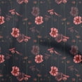 thumbnail image 1 of oneOone Cotton Poplin Red Fabric Floral Retro Craft Projects Decor Fabric Printed By The Yard 56 Inch Wide, 1 of 5