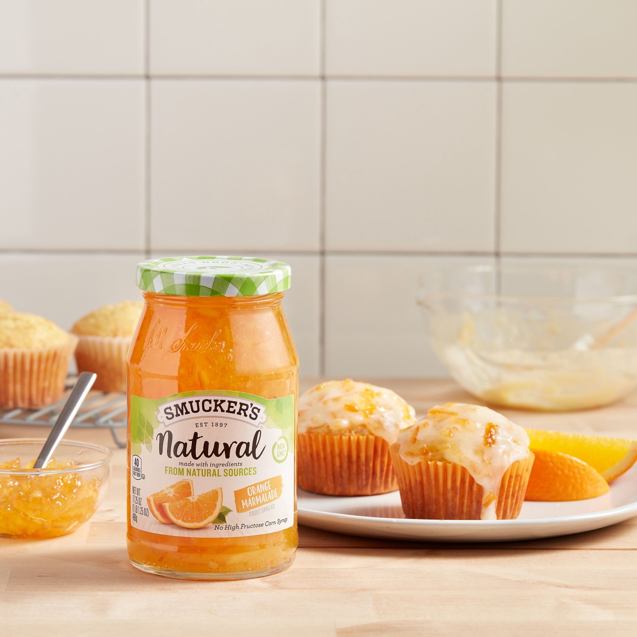 (8 pack) Smucker's Natural Orange Marmalade Fruit Spread, 17.25 oz