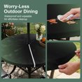 thumbnail image 3 of Round Outdoor Tablecloth with Umbrella Hole and Zipper, Green Black Ombre Fitted Table Cover with Elastic Edge for 36-44 Inch, Modern Gradient Abstract Art Waterproof Patio Tablecoths for Picnic, 3 of 9