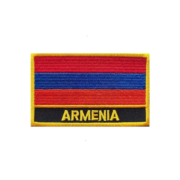 Ruoming 1 PCS National flag  Patches Iron On or Sew On Embroidered Tactical Military Armenia Patch