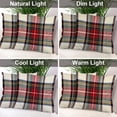 thumbnail image 5 of Aarocafa Vintage Tartan Plaid Pillow Covers (2-Pack) – Rustic Core Decor | Bold Multi-Color Check | Faux Linen Material – 24x24in-Faux Linen Cozy Sofa & Bed Cabin Farmhouse Seasonal Accent, 5 of 8