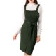 thumbnail image 5 of INSPIRE CHIC Vestido de tirantes con decoración de botones y lazo en la cintura S Verde oscuro, 5 of 6