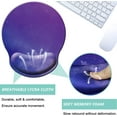 thumbnail image 3 of Mouse Pad with Wrist Support, Ergonomic Mouse Pad with Memory Foam Wrist Rest Cushion, Non-Slip Rubber Base Gaming Mice Pad for Home Office Computer Laptop, Starry Sky, 3 of 14