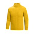 thumbnail image 5 of Men's Turtleneck Sweater Slim Fit Knitted Pullover Classic Solid Color Lightweight Top Spring Fall Winter Business Casual Layering Wear 3XL, 5 of 6