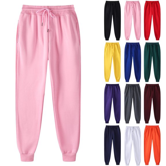 Sweatpants for Women Casual Trousers High Elastic Waist Drawstring with Multi-Pockets Long Pants