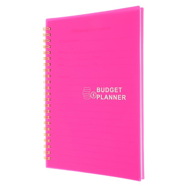 BESTYASH Cuaderno De Presupuesto Personal Rosado Con Páginas Resistentes Para Control Mensual