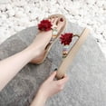 thumbnail image 6 of Anuirheih Slip on Sandals Women,Women Weave Beach Breathable Sandals Home Slipper Flowers Flip-Flops Flat Shoes(Wine), 6 of 7
