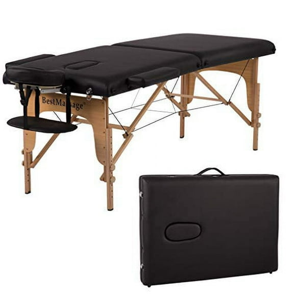 BestMassage Black PU Portable Massage Table W/Free Carry Case U1 Bed Spa Facial