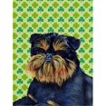 thumbnail image 1 of Brussels Griffon St. Patricks Day Shamrock Portrait Flag - Garden Size, 1 of 1