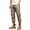 Khaki, variant on Vedolay Men's Pants Men's Solid Cargo Pants Loose Side-Elastic Stacked Pants Casual Multiple Pockets Outdoor Straight Type Fitness Pants,Black L