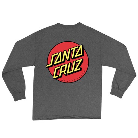 Santa Cruz Classic Dot Mens Classic Dot Regular Long-Sleeve Shirt Large Charcoal Heather, 90% Cotton By Santa Cruz ()