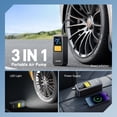 thumbnail image 3 of AUXITO Tire Inflator Portable Air Compressor - Faster Inflation, 150PSI Cordless Air Pump Digital Gauge, Auto Shut off for Car, Truck, Bike Tires & Inflatables, 3 of 12