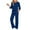 Blue, variant on Womens Two Piece Matching Outfits Lounge Sets Casual Ribbed Knitted 3/4 Sleeve Basic Crew Neck Sweater and Pants Loose Oversized Comfy Sweatsuits Loungewear with Pockets Black L