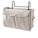 thumbnail image 1 of Bolsa colgante para mesita de noche, cesta organizadora de bolsillo para almacenamiento junto a la cama, de lino y algodón, para literas, dormitorios, color blanco, 1 of 5
